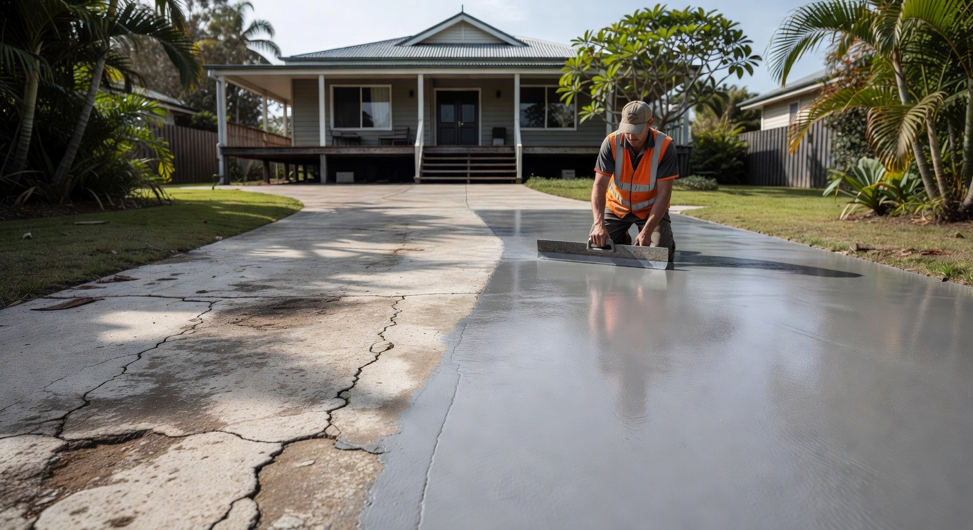 Concrete Driveway Resurfacing Brisbane: Cost, Process & ROI Guide1